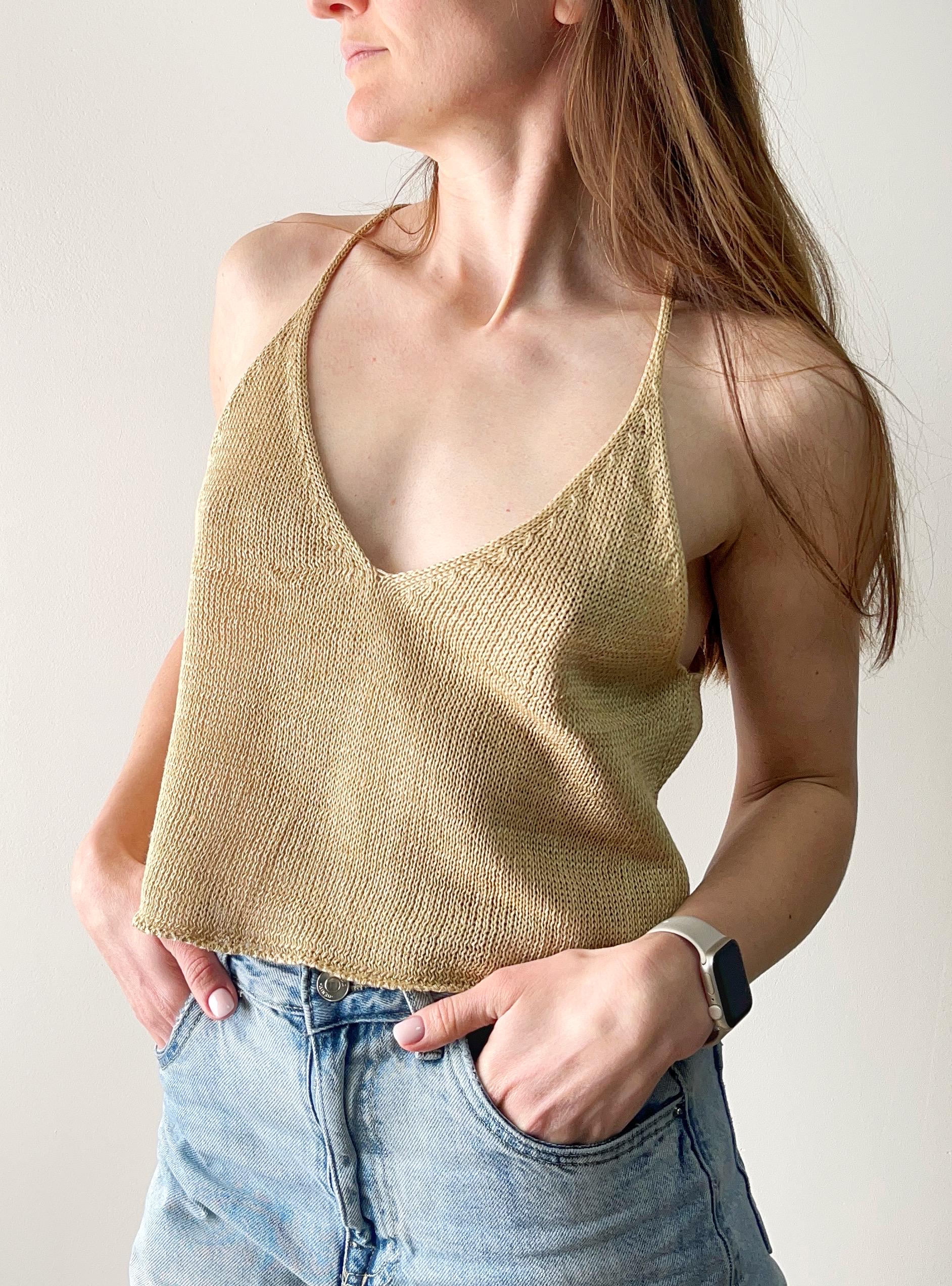 Hand Knit Tank Top - Etsy