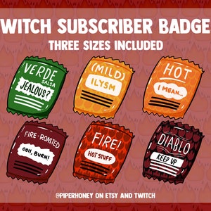 Hot Sauce Subscriber Badges for Twitch