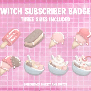 Twitch の Ice Cream サブスクライバー バッジ