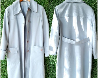 womens powder blue wool coat