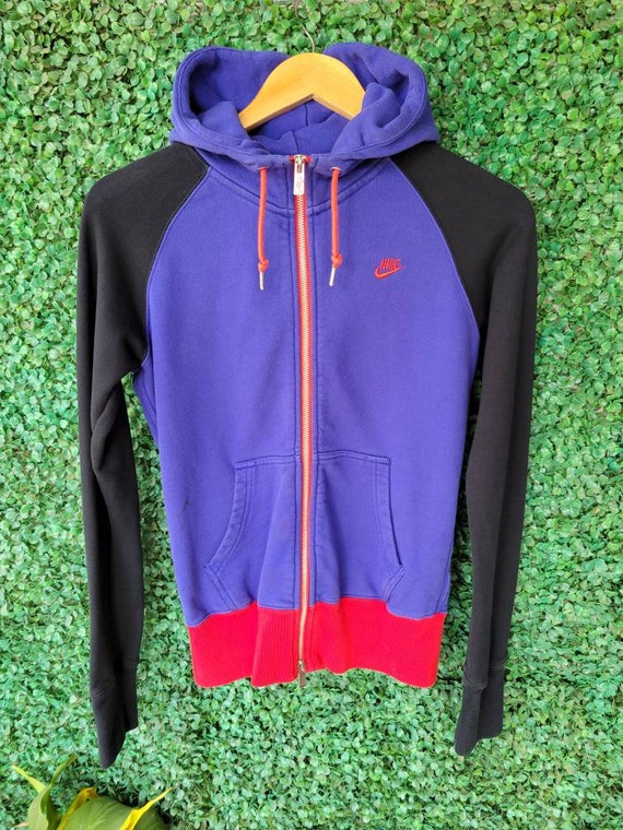 Y2k Nike Color-Block Jacket, Zip-Up Hoodie