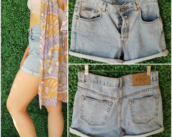90s Calvin Klein, Vintage High Waisted Denim Shorts