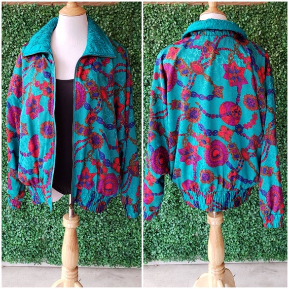 Vintage Windbreaker, Multicolor, Turquoise Jacket - image 1