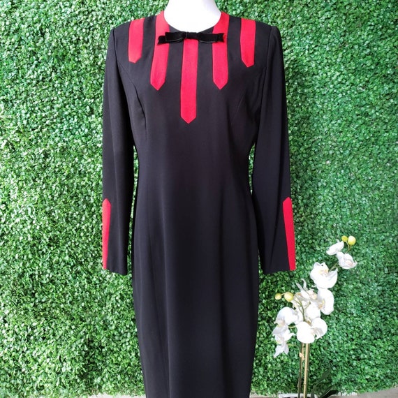 Vintage Carolina Hererra Studio Black, Formal Dress, Work Dress. Women's Size 12