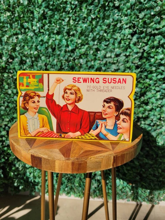 1940s Sewing Kit, Colorful Art