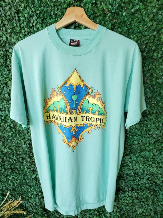 80s T-Shirt, Hawaiian Tee, Vintage Single Stitch - image 2