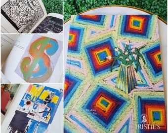 Vintage 1992 Christie's Catalog, Contemporary and Modern Art Coffee Table Book, Feat. Keith Haring, Basquiat, Andy Warhol