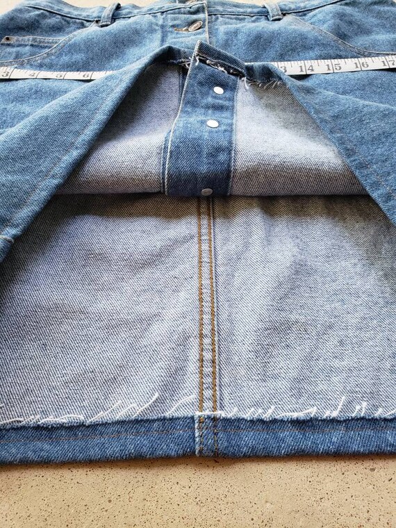 Vintage Denim Skirt, 80s Jordache Jeans Button Fr… - image 8