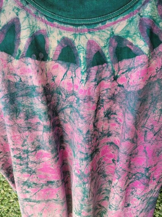 90s Vintage Tie Dye, Custom Tee, Large - image 4