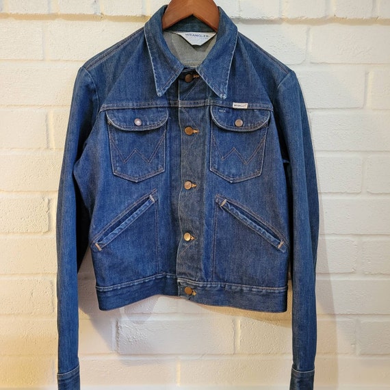70s Vintage Denim Jacket, Jean Jacket, Sanfor-set Wrangler 70s Vintage Denim Jacket, Jean Jacket, Sanfor-set Wrangler