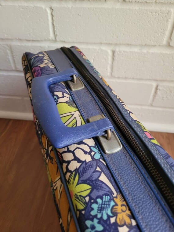 Vintage Floral Suitcase, 60s, 70s Vintage Carry-o… - image 6