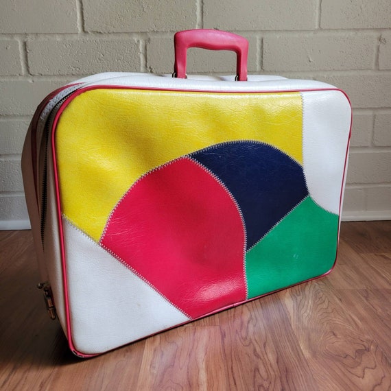 60s Suitcase, Mod Colorblock, MCM Decor