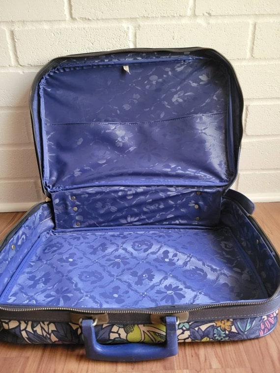 Vintage Floral Suitcase, 60s, 70s Vintage Carry-o… - image 7