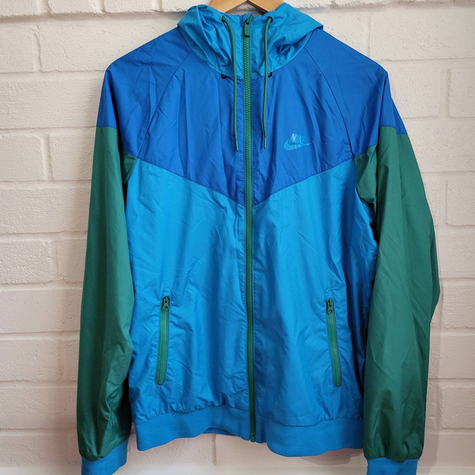 crimen suspicaz Secretar Teal Nike Jacket - Etsy