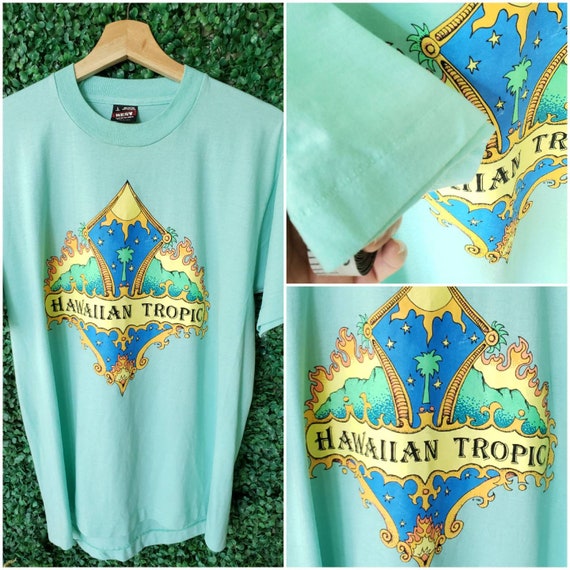 80s T-Shirt, Hawaiian Tee, Vintage Single Stitch - image 1