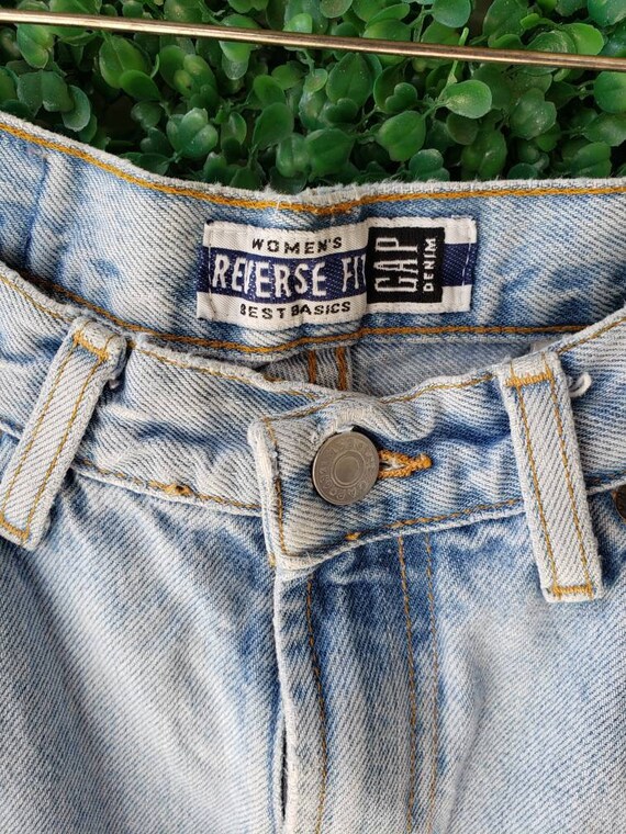 90s Gap Jeans, Vintage High Waisted, Tapered, Lig… - image 3