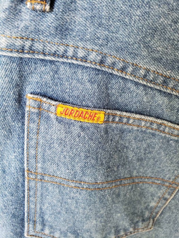 Vintage Denim Skirt, 80s Jordache Jeans Button Fr… - image 7