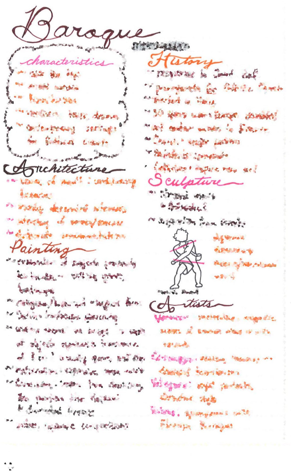 AP Art History Notes Baroque Etsy