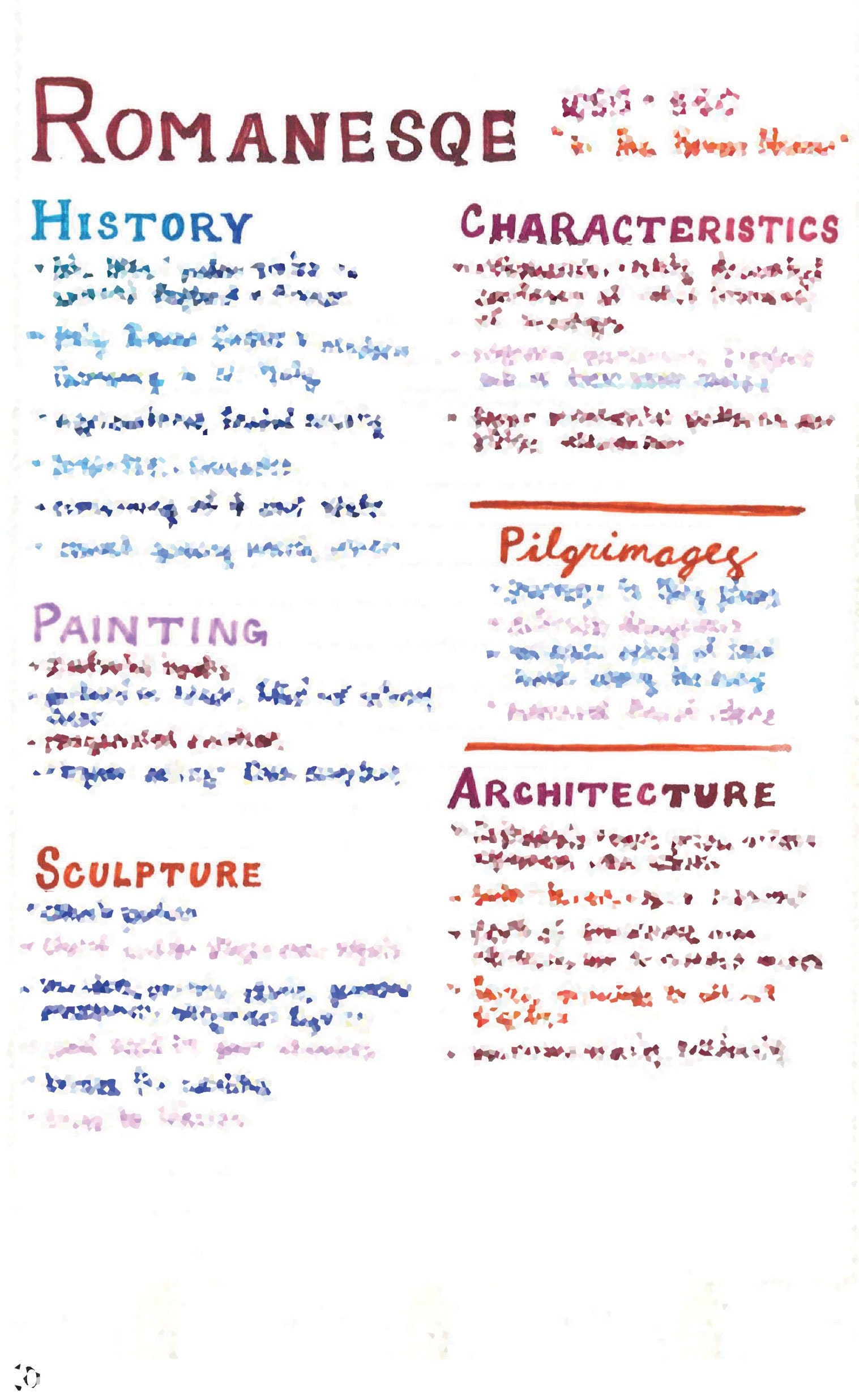 AP Art History Notes Romanesque Etsy