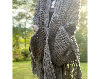 Cable Knit Shawl Etsy