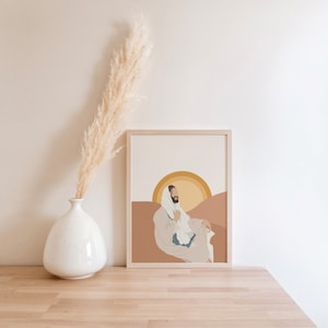 King Of Kings, Jesus Christ, LDS, Portrait Print Drawing, 5x7 8x10 11x14 Digital Instant Download