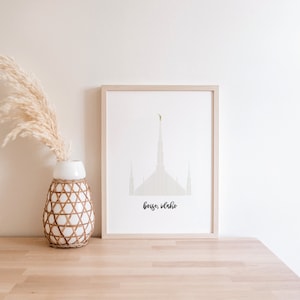 Boise Idaho LDS Temple Print Drawing, 5x7 8x10 11x14 Digital Instant Download