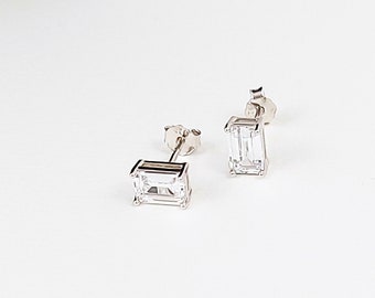 boucle d'oreilles en argent sterling cubique 925 - clou mariage