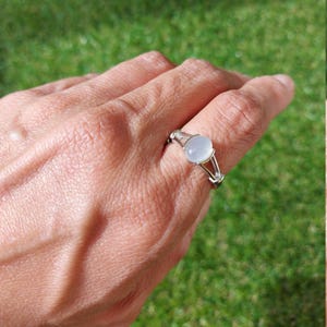 Cat&#39;s Eye Stone Bella Ring, Cat&#39;s Eye Jewelry, Bella Twilight Ring, Rhodium-plated 925 Sterling Silver Engagement Ring.