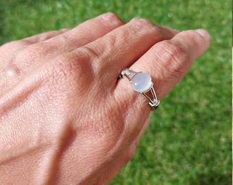 Cat's Eye Stone Bella Ring, Cat's Eye Jewelry, Bella Twilight Ring, Rhodium-plated 925 Sterling Silver Engagement Ring.