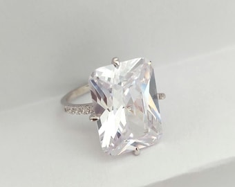 Réplique de la bague Kim Kardashian Bague en argent sterling 925