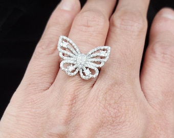 Butterfly ring, 925 sterling silver, Gift for her, Modern and chic style, Elegant women’s jewelry, gift idea, Ring for women, Boho jewelry