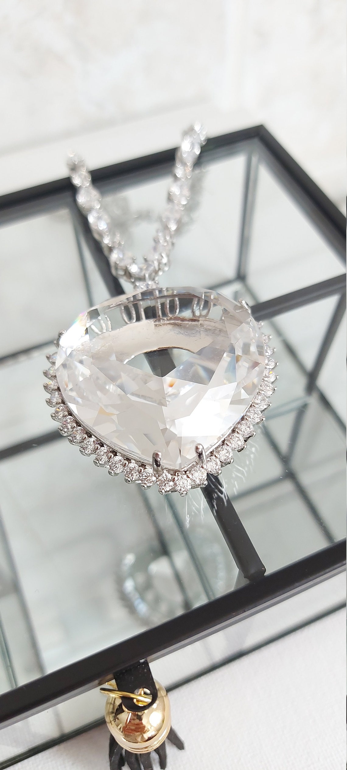 Collier diamant cœur de l