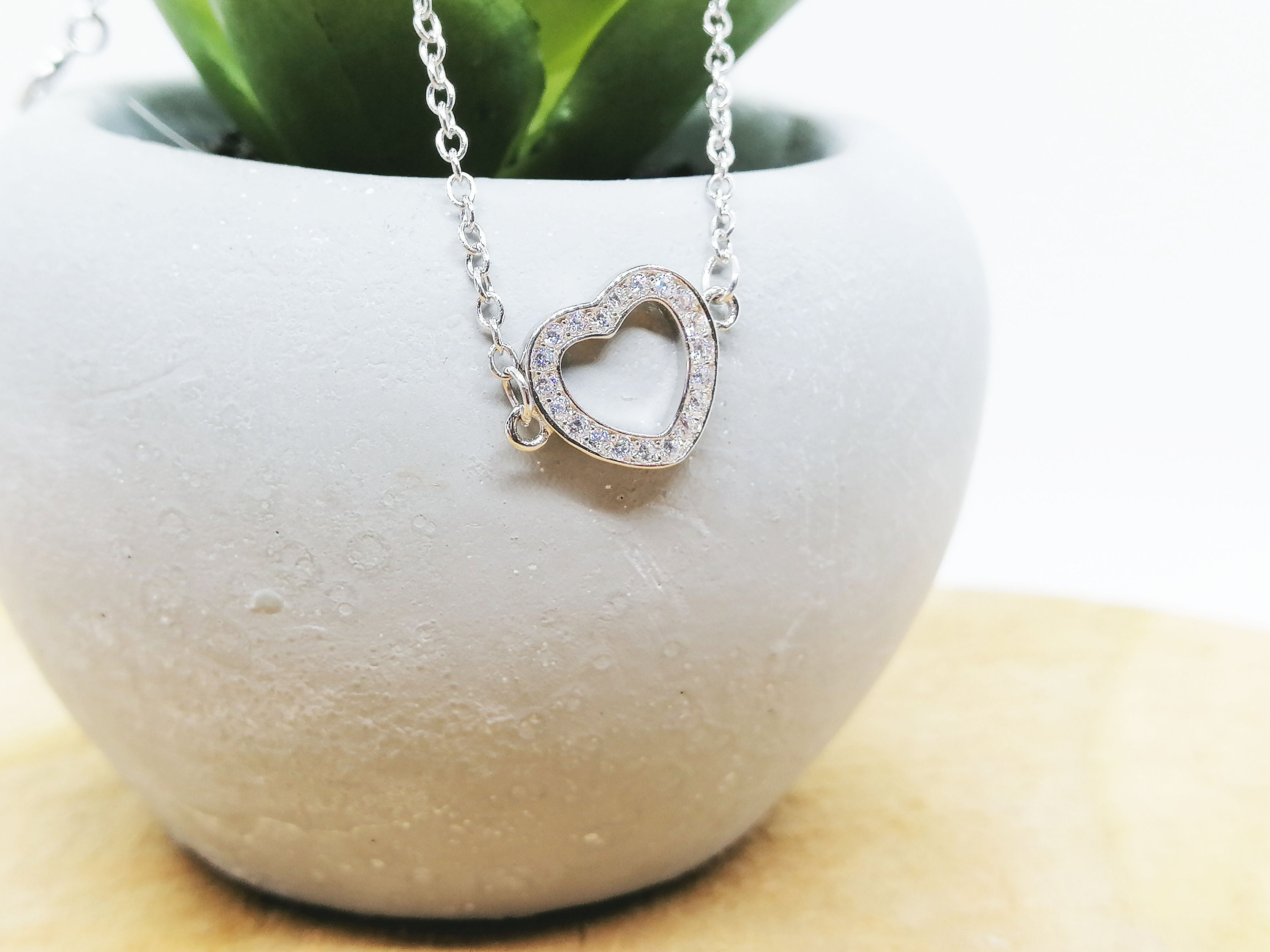 Pulsera de diamantes de corazón joyas de mujer accesorio de | Etsy