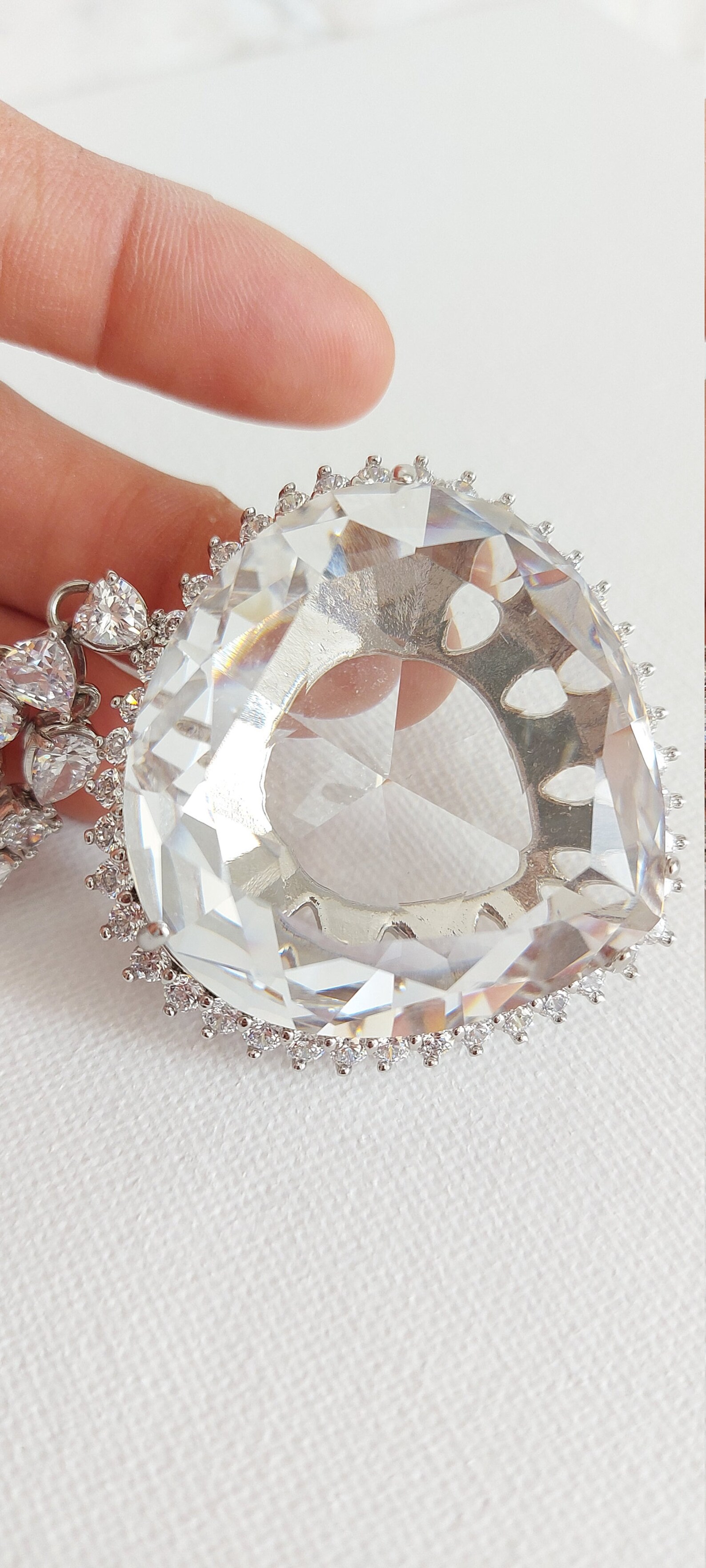 Collier diamant cœur de l
