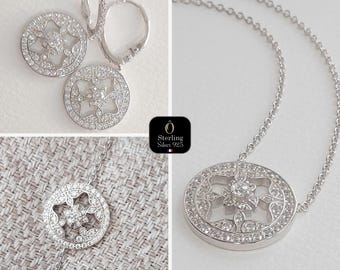 Royal Jewelry Set – Princess of Wales Kate Middleton Inspired | Earrings, Necklace, Bracelet | Snowflake, Fleur-de-Lis, Star Design