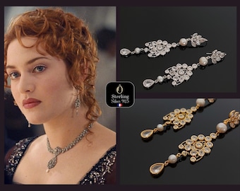 Dazzle your evening with Rose's Titanic Earrings: An unforgettable jewel for a memorable night!