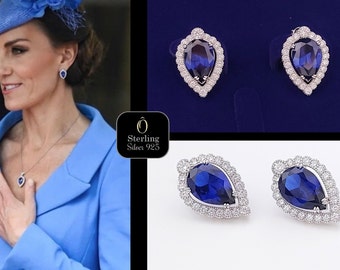 Royal Grace: The Duchess's Earrings - Kate Middleton Earrings - Tanzanite Earrings