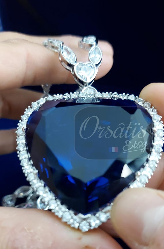 Heart of the Ocean Titanic 925 Sterling Silver Necklace - Rose