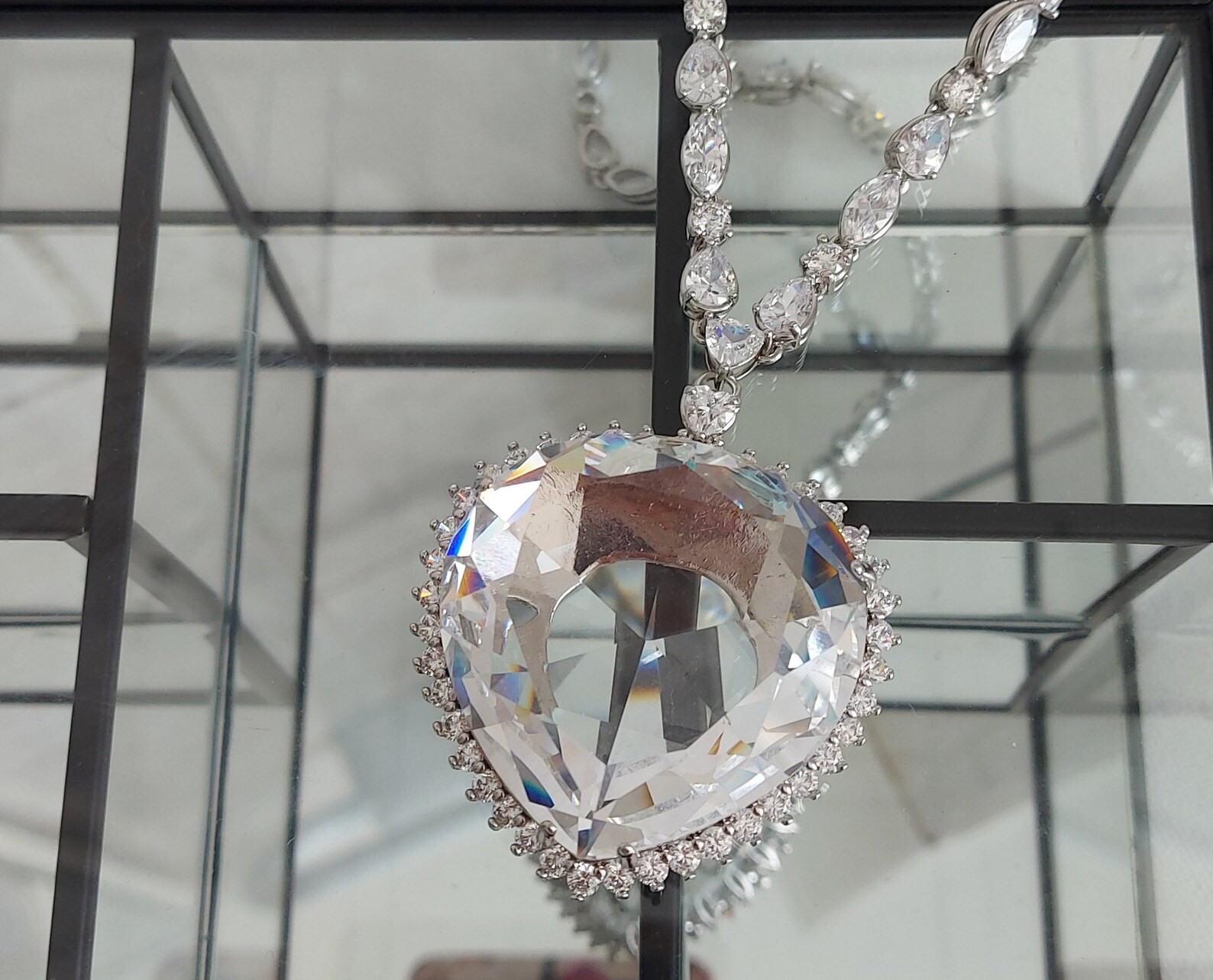 Collier diamant cœur de l