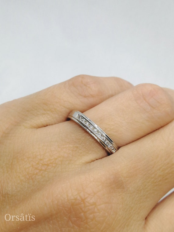 Pretty 1.5 ct Sapphire Sterling 925 Argent MICRO PAVE Ring Taille 5-10