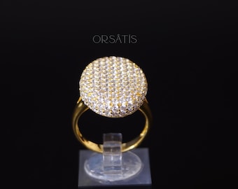Bella Style Oval Diamond Ring, Twilight Engagement Ring, High Quality Simulated Pavé Diamonds, Elegant Sterling Silver Ring
