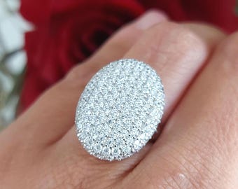 Bella Ring - Engagement Ring - Wedding Ring - Oval Ring - Solid Sterling Silver 925 Ring - Jewelry for Twilight fans - Twilight Ring