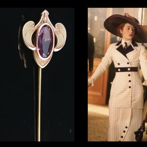 Elegant Titanic Brooch - Rose's Amethyst Brooch - Embark in Style! -