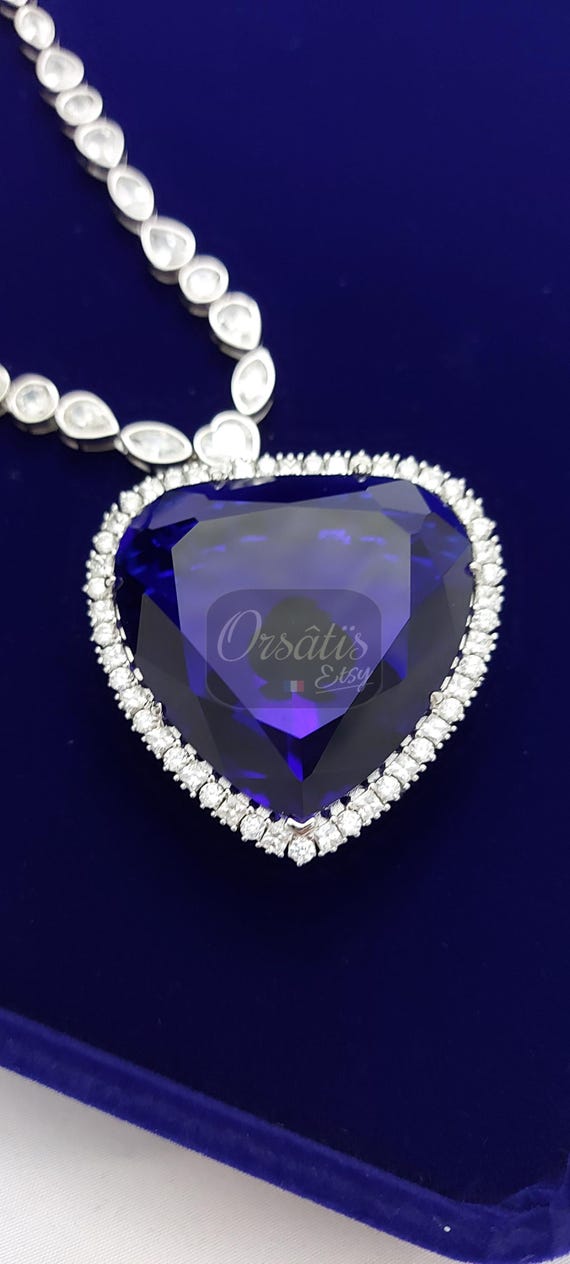 Heart of the Ocean Titanic 925 Sterling Silver Necklace - Rose
