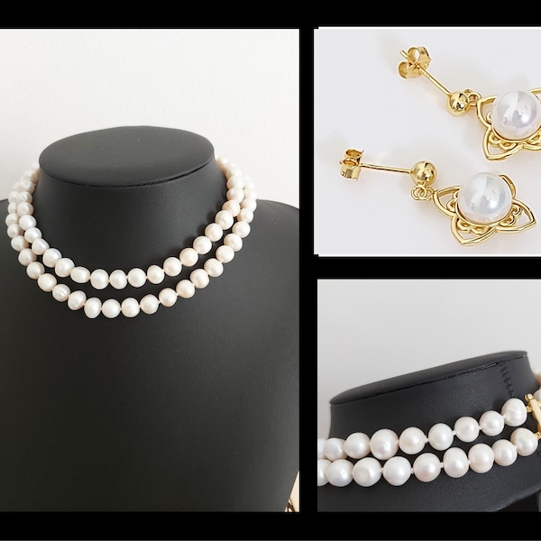 Victorian-Elegance Pearl Jewelry Set