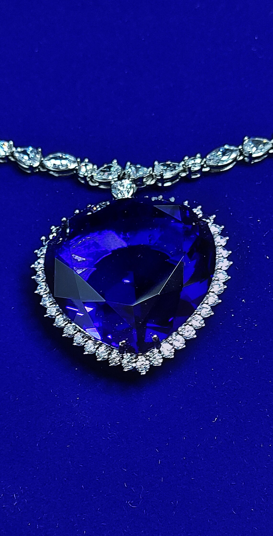 Collier coeur océan diamant simulé bijoux glamour Etsy