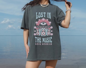 Psychedelic Rave Butterfly Festival Shirt Wildflowers Daisy Rave Festival Clothing Trippy Rave Concert Outfit Third Eye Music Graphic Tee