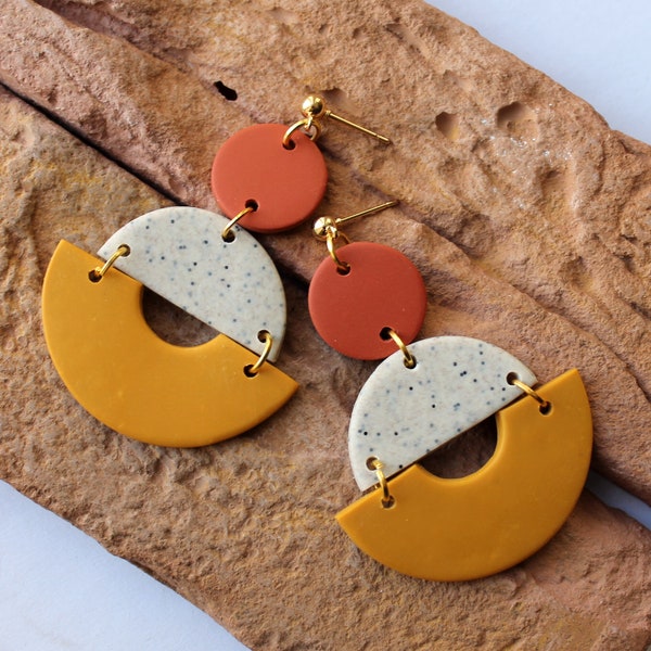 Polymer Clay Statement Earrings Etsy