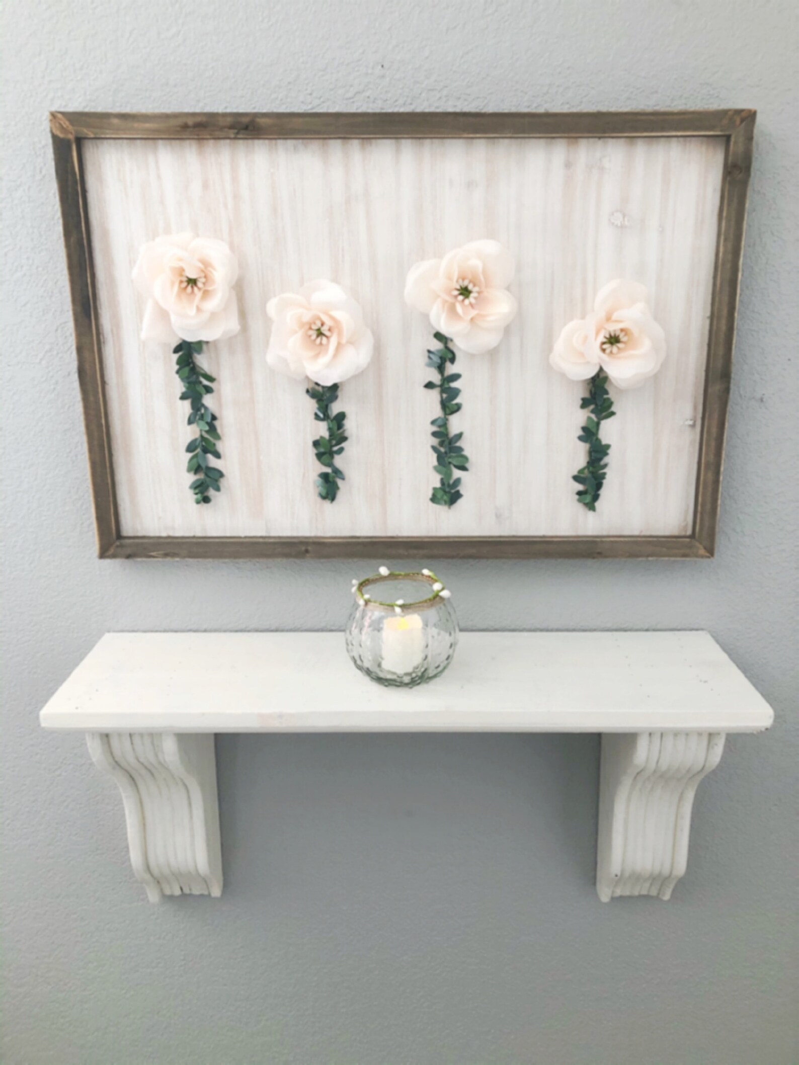 Classic Ivory floral Wall art Decor Ivory Floral Wood wall Etsy