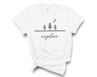 Explore Tee: Unisex Camping Shirt, Nature Adventure